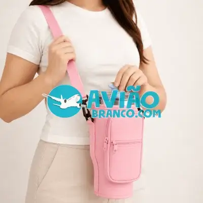 Bolsa Porta Garrafa Copo Térmico Squeeze com Alça Transversal Fornecedor Atacado Caixa Fechada