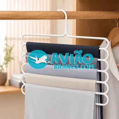 Cabide Com 5 Camadas Organizador De Blusas Vestidos Calças e Toalhas Leves Fornecedor Atacado Caixa Fechada