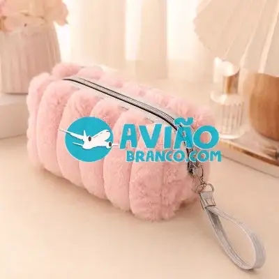 Estojo Necessaire Feminino Pelúcia Escolar Maquiagem Fornecedor Atacado Caixa Fechada