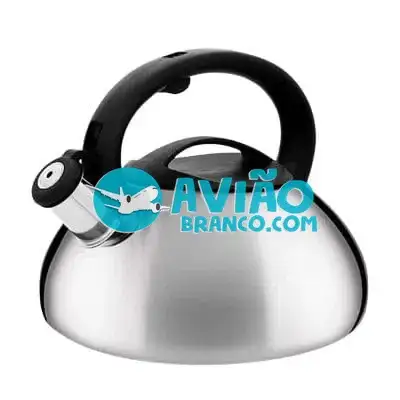 Chaleira Aço Inox Com Apito e Revestimento Interno 3 Litros Fornecedor Atacado Caixa Fechada