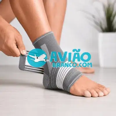 Tornozeleira Ortopédica Ajustável de Compressão Fornecedor Atacado Caixa Fechada