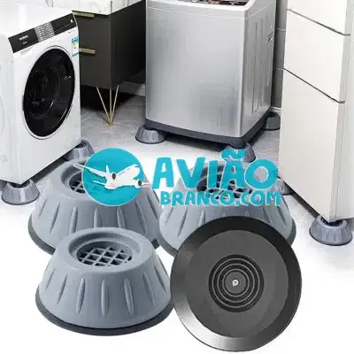 Pé Para Móveis E Máquina Lavar Regulador Anti Vibração Universal – 04 Peças Fornecedor Atacado Caixa Fechada