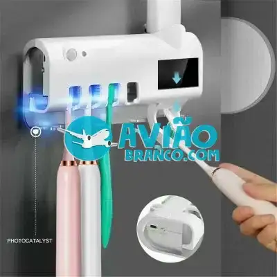 Porta Escova de Dentes Suporte de Pasta Automático e Esterilizador Uv Fornecedor Atacado Caixa Fechada