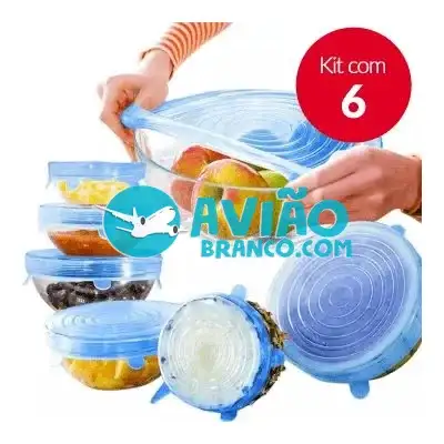 Kit de Tampas de Silicone Universal – 6 peças Fornecedor Atacado Caixa Fechada