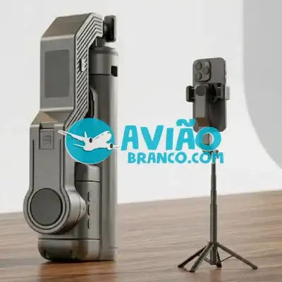 Estabilizador Gimbal para Celular 3 Eixos com Bluetooth e Luz Integrada Fornecedor Atacado Caixa Fechada