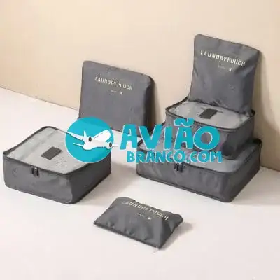 Organizador De Mala Para Viagem Kit 6 Peças De Nécessaire Fornecedor Atacado Caixa Fechada