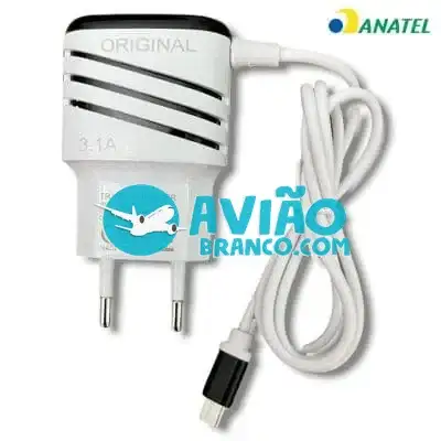 Carregador Turbo de Celular Ultra Rápido 3.6A com 2 Portas USB – Tipo C Fornecedor Atacado Caixa Fechada