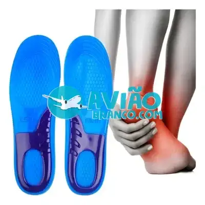 Par De Palmilha Silicone Gel Ortopédica Anti Impacto Fornecedor Atacado Caixa Fechada