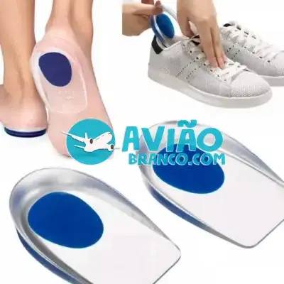 Palmilhas Gel Ortopédicas de Silicone para Fascite Plantar e Esporão de Calcâneo – Kit com 2 Fornecedor Atacado Caixa Fechada