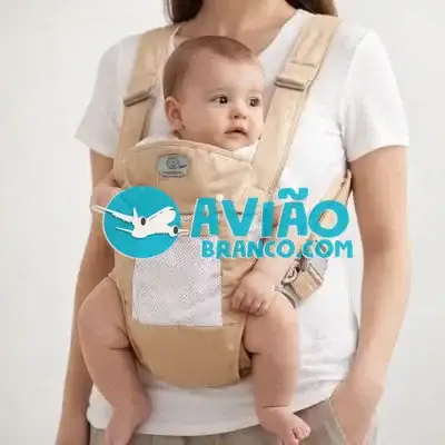 Canguru para Bebê Modelo Panda Ajustável e Respirável Fornecedor Atacado Caixa Fechada