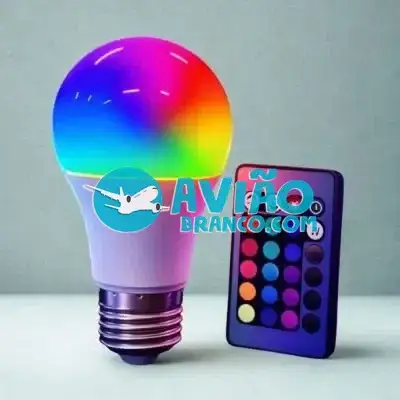 Lâmpada LED RGB com Controle Remoto – 16 Cores Fornecedor Atacado Caixa Fechada