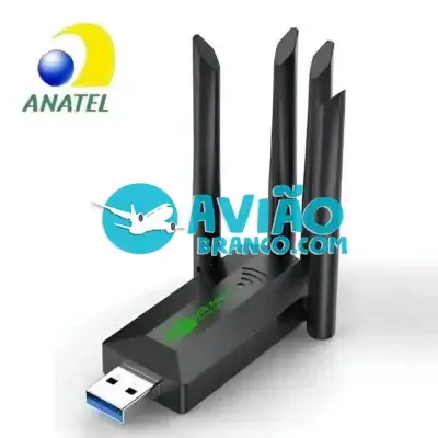 Adaptador WiFi 5G USB Dual Band AC1200 com 4 Antenas Fornecedor Atacado Caixa Fechada