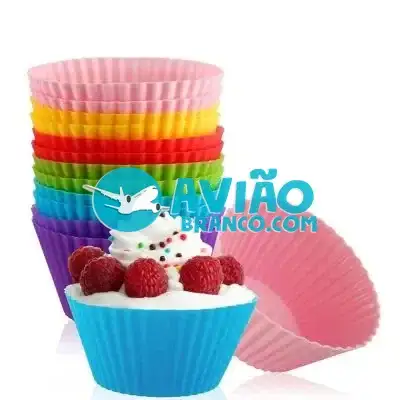 Kit Forminha De Silicone Cupcake – 12 Peças Fornecedor Atacado Caixa Fechada