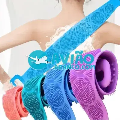 Esfregão Esponja de Banho Esticável de Silicone Massageador Esfoliante – Costas Fornecedor Atacado Caixa Fechada