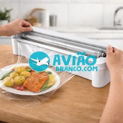 Suporte Papel Filme Aluminio Porta Rolo Corta Facil Magnetic Fornecedor Atacado Caixa Fechada