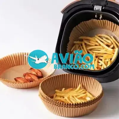 Forro de Papel Antiaderente Para Airfryer – 50 unidades Fornecedor Atacado Caixa Fechada