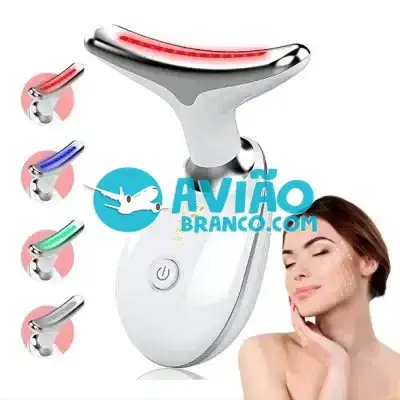 Aparelho Antirrugas Tratamento Facial LED 3 Cores Lift Fototera Fornecedor Atacado Caixa Fechada