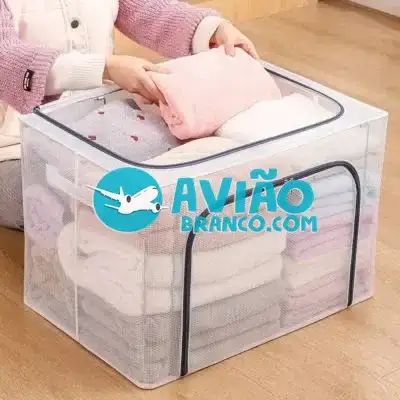 Caixa Organizadora 24L Multiuso com Zíper para Casa e Escritório Fornecedor Atacado Caixa Fechada