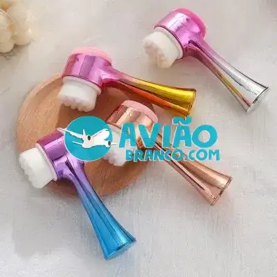 Escova Limpeza Facial 2 em 1 Massagem Esponja Degradê – Skin Care Fornecedor Atacado Caixa Fechada