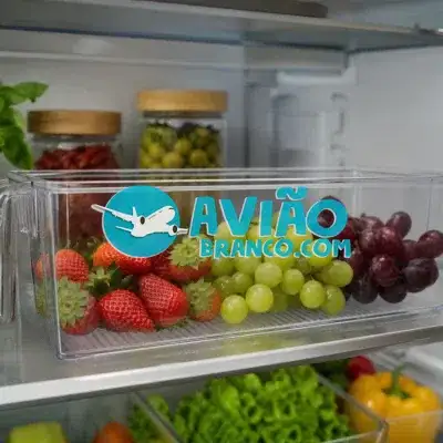 Organizador Acrílico para Geladeira e Armário | Sem Tampa Fornecedor Atacado Caixa Fechada