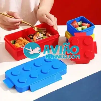 Marmita Lancheira Lego Infantil Escolar Blocos de Montar Fornecedor Atacado Caixa Fechada