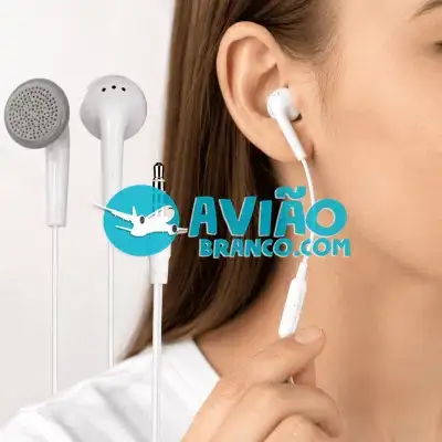 Fone de Ouvido Branco com Microfone – 5318 Fornecedor Atacado Caixa Fechada