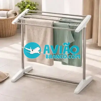 Varal de Chão Dobrável Inox Portátil Compacto Fornecedor Atacado Caixa Fechada