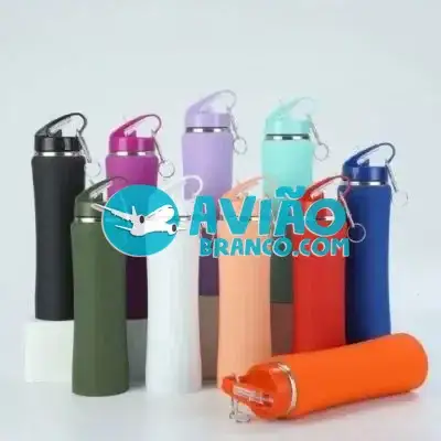 Garrafa Térmica Inox 600ml com Mosquetão e Tampa Rosqueável Fornecedor Atacado Caixa Fechada