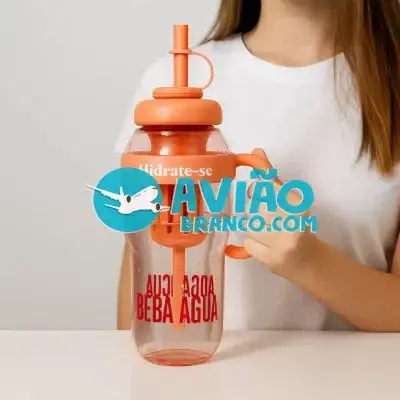 Garrafa de Água e Chá 1300ml Esportiva com Filtro Infusor Com Canudo e Tampa Fornecedor Atacado Caixa Fechada