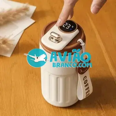 Copo Térmico Com Tampa Anti-vazamento com Led – 420ml Fornecedor Atacado Caixa Fechada