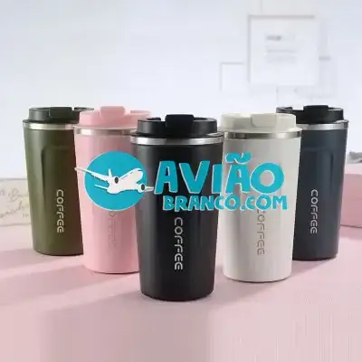 Copo Térmico Coffe Inox com Tampa para Café e Chá 510ml Anti-vazamento Fornecedor Atacado Caixa Fechada