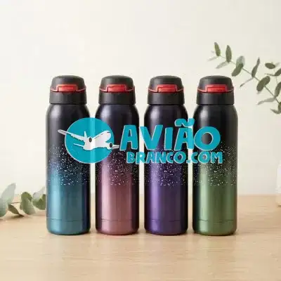 Garrafa Térmica Esportiva de Metal 500ml com Tampa de Bico Fornecedor Atacado Caixa Fechada
