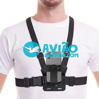 Suporte Peitoral Ajustável para Celular e GoPro – Colete para Filmagens Fornecedor Atacado Caixa Fechada
