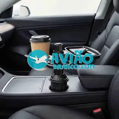 Organizador Multifuncional de Carro com Bandeja e Porta-Copos Giratórios 360° Fornecedor Atacado Caixa Fechada