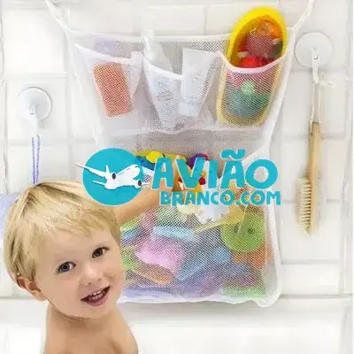 Organizador de Brinquedos Infantil em Rede para Banheiro Fornecedor Atacado Caixa Fechada