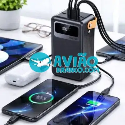 Power Bank Carregador Portátil 60000mAh LED Fornecedor Atacado Caixa Fechada