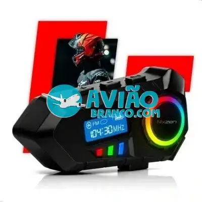Fone de Ouvido Bluetooth para Capacete de Moto com Microfone e Rádio com Visor Digital Fornecedor Atacado Caixa Fechada