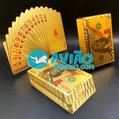 Cartas Baralho Dourado Resistente A Água Anti Rasgo Ouro Fornecedor Atacado Caixa Fechada