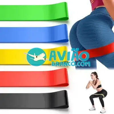 Kit 5 Mini Band Elástico Exercício Academia Treino em Casa Fornecedor Atacado Caixa Fechada