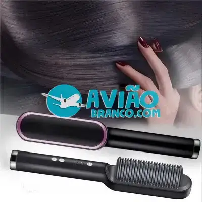 Anion Hair Escova Alisadora 3 em 1 – Alisa, Seca e Hidrata com Luzes de Íons – Bivolt Fornecedor Atacado Caixa Fechada