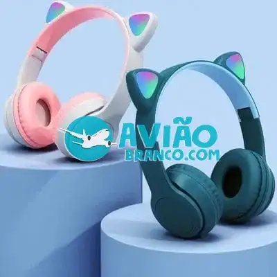 Fone De Ouvido Bluetooth Gatinho Infantil LED Fornecedor Atacado Caixa Fechada