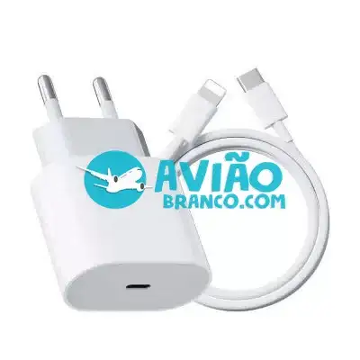 Fonte USB-C + Cabo Carregador IPhone Lightning Fornecedor Atacado Caixa Fechada