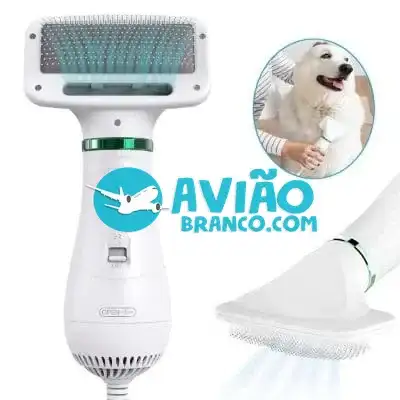 Escova Secadora Pet Portatil Profissional 2 Em 1 Banho E Tosa Cachorro e Gato Fornecedor Atacado Caixa Fechada