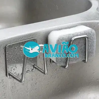 Suporte De Esponja Aço Inox Gancho Adesivo Cozinha Banheiro E Lavanderia Fornecedor Atacado Caixa Fechada