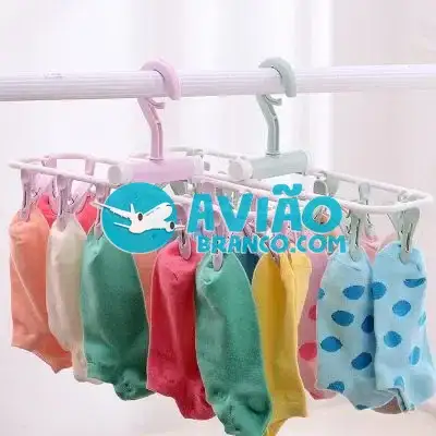 Mini Varal Dobrável com 12 Pregadores Fornecedor Atacado Caixa Fechada