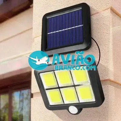 Luminária Solar 120 Cob Com Sensor Presença E Controle Remoto 3 Funções Fornecedor Atacado Caixa Fechada