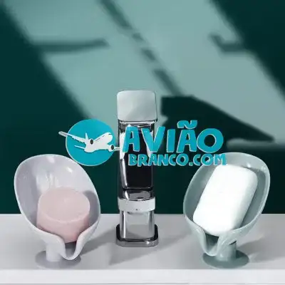 Suporte Folha Porta Sabonete Saboneteira Para Banheiro Pia Fixação Ventosa Fornecedor Atacado Caixa Fechada