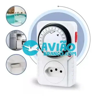 Temporizador Timer Mecanico Analógico Bivolt 110V/220V Fornecedor Atacado Caixa Fechada