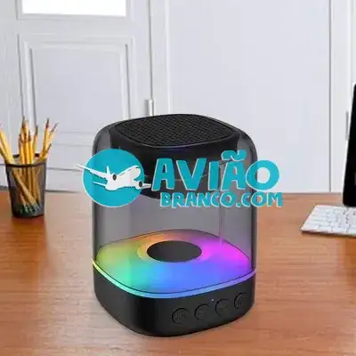 Caixa De Som Bluetooth 5.0 Cristal RGB CS-Q25BT Fornecedor Atacado Caixa Fechada