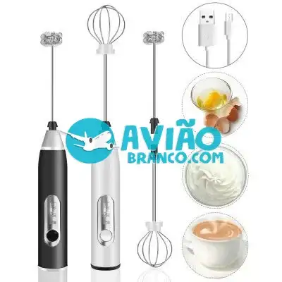 Misturador Bebidas Ovos Mini Mixer Fuê Portátil Elétrico Recarregável Fornecedor Atacado Caixa Fechada